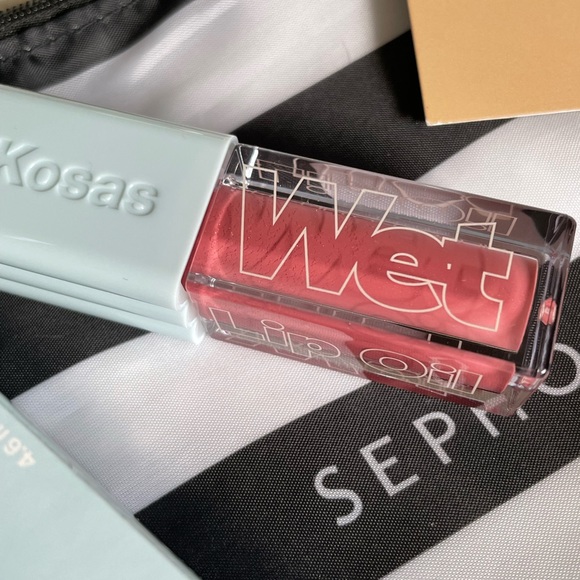 ⭐️3/$50! Sephora Bundle Kosas Wet Lip Oil Malibu, MAC, Clinique shadow quad bag - Picture 5 of 11